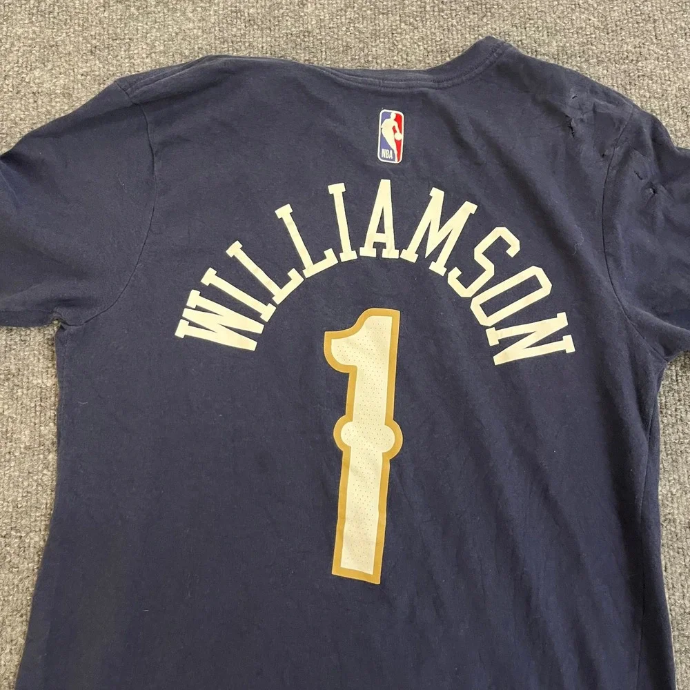 Nike T-Shirt Mens Size S Navy Blue Zion Williamson New Orleans Pelicans Dri-Fit